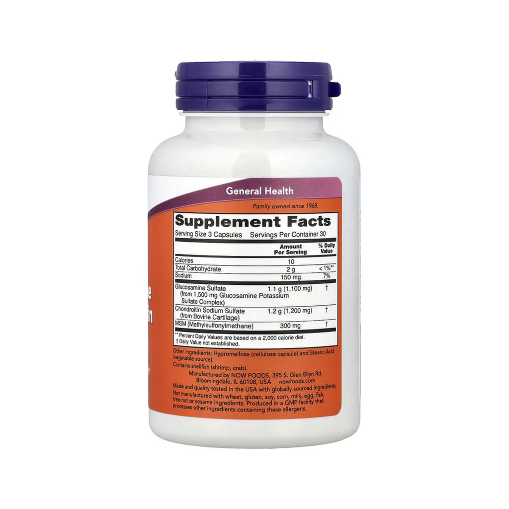 NOW FOODS GLUCOSAMINA Y CONDROITINA 500/400 90VEGCAPS SFN