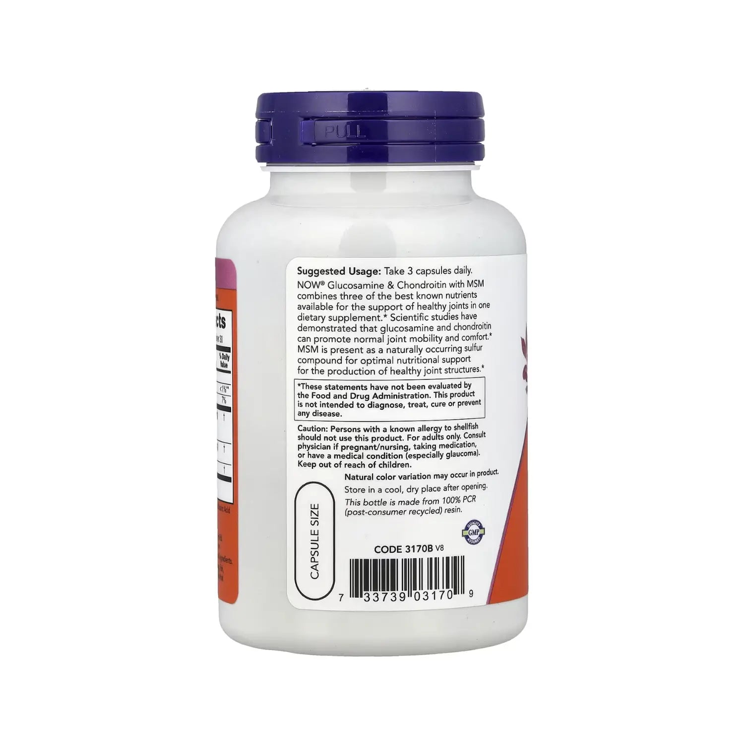 NOW FOODS GLUCOSAMINA Y CONDROITINA 500/400 90VEGCAPS SFN