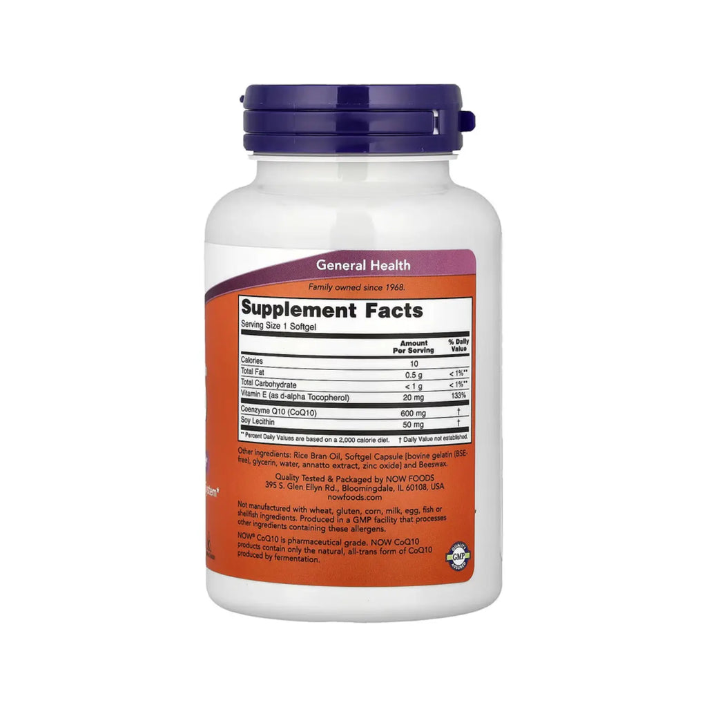NOW FOODS CoQ10 600mg 60 SGELS