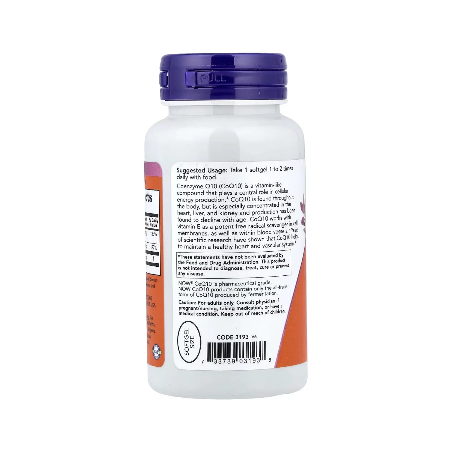 NOW FOODS CoQ10 50mg + VIT E 100 SGELS