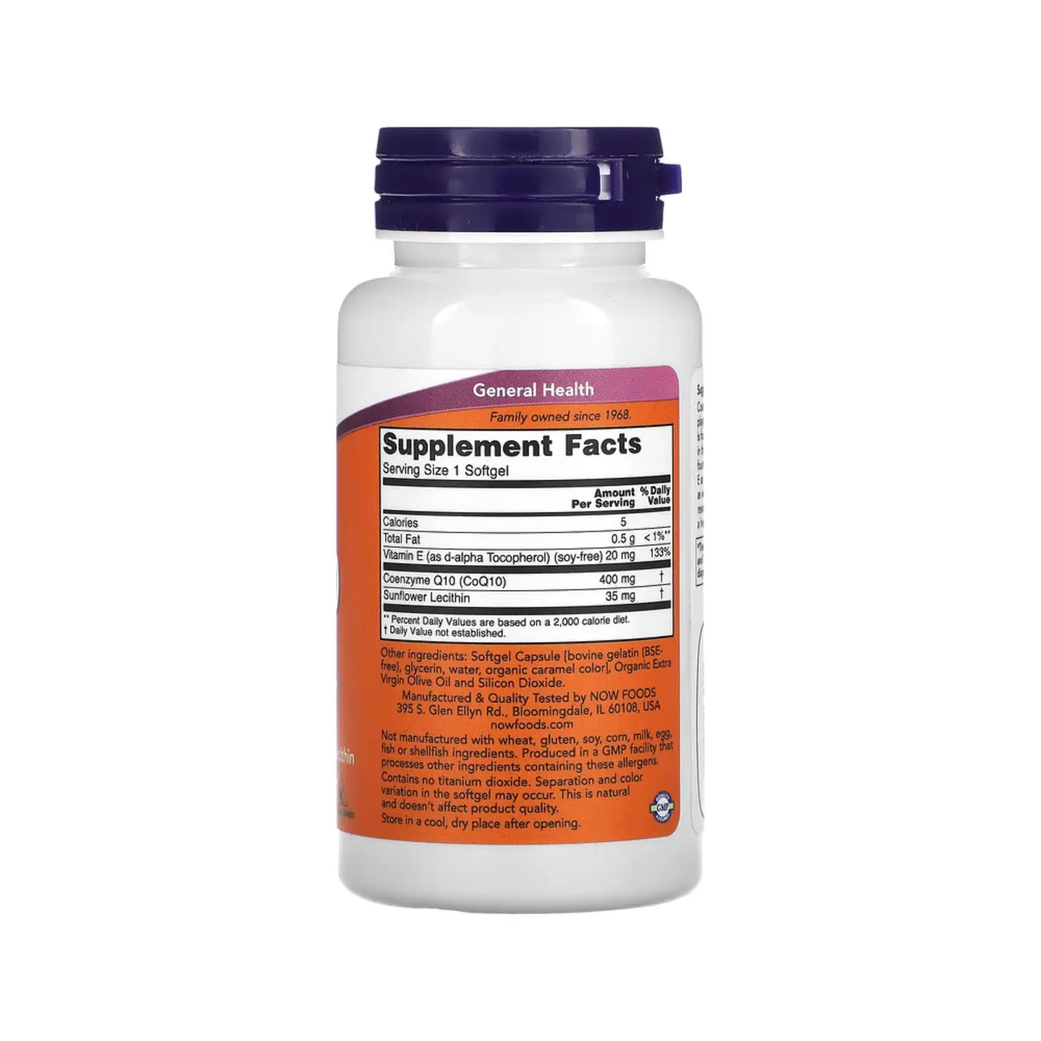 NOW FOODS COQ10 400 MG 30 CAPSULAS SFN