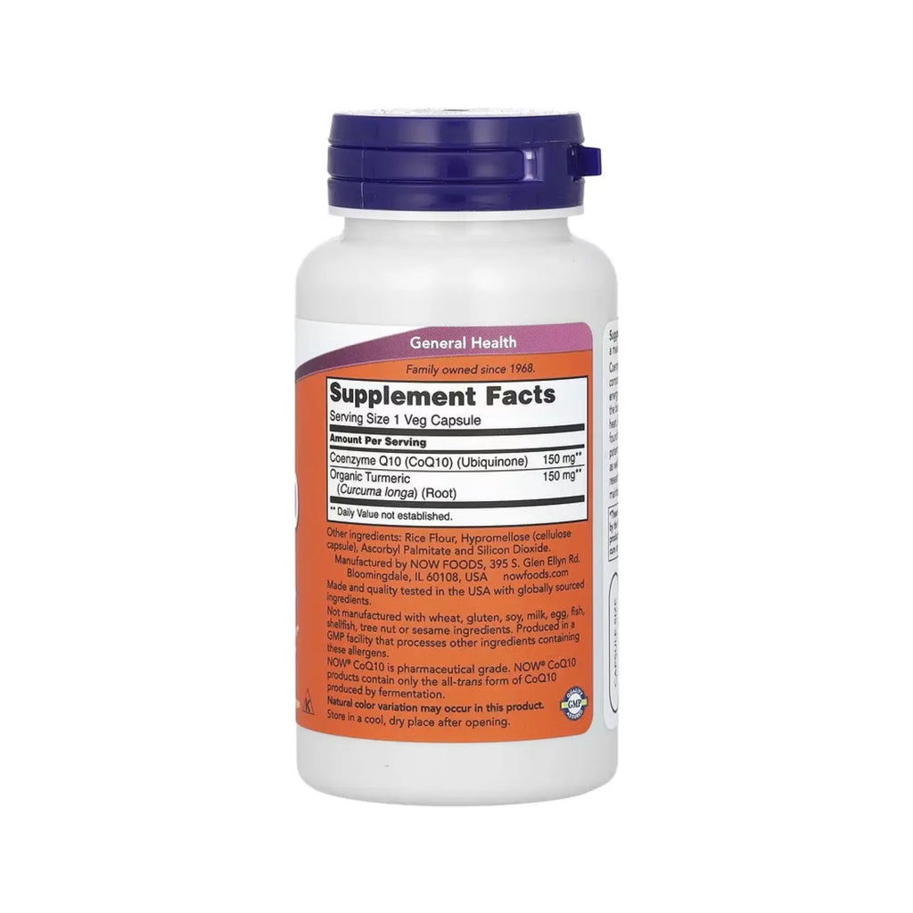 NOW FOODS COQ10 150MG SALUD CARDIOVASCULAR 100VCAPS SFN