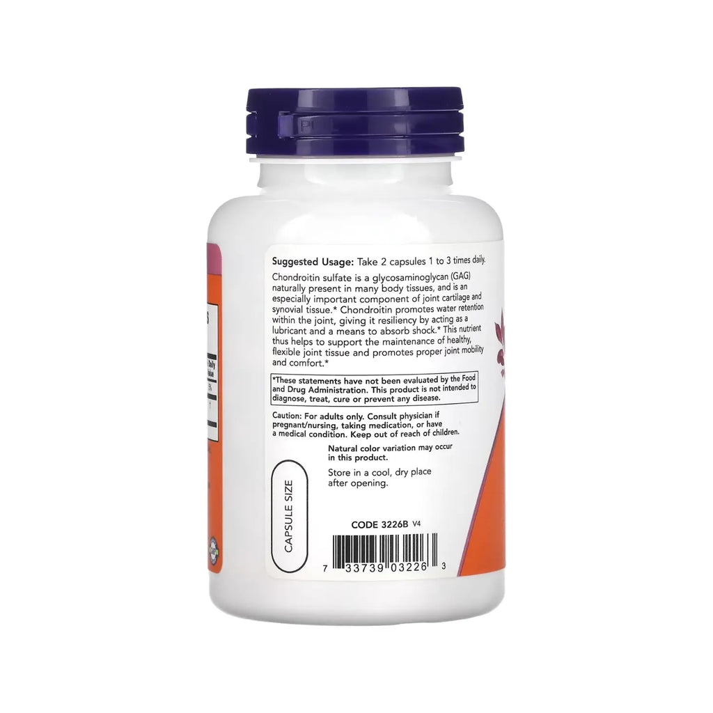 NOW FOODS SULFATO DE CONDROITINA 600MG 120CAPS SFN