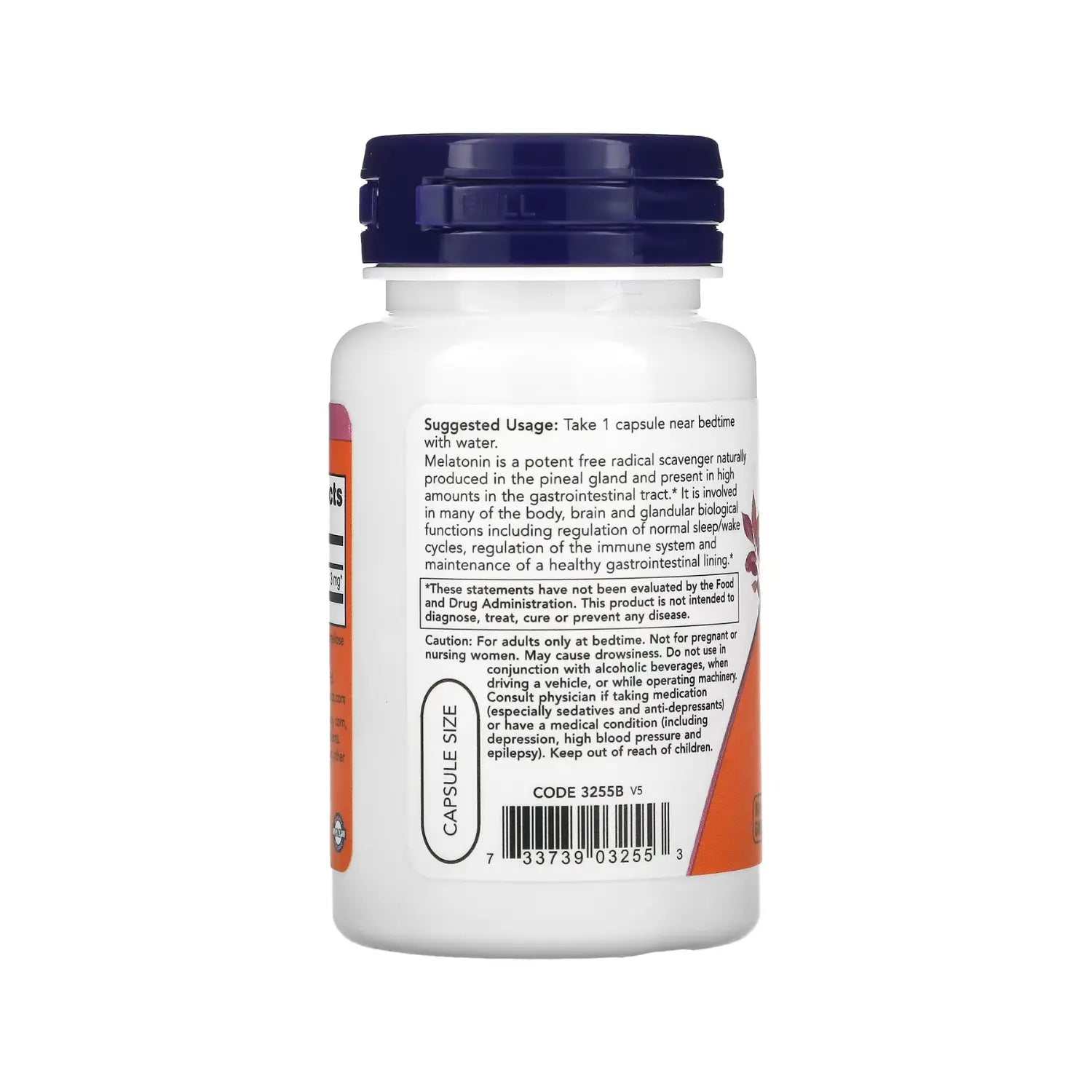 NOW FOODS MELATONINA APOYO AL CICLO DEL SUEÑO 3MG 60CAPS SFN