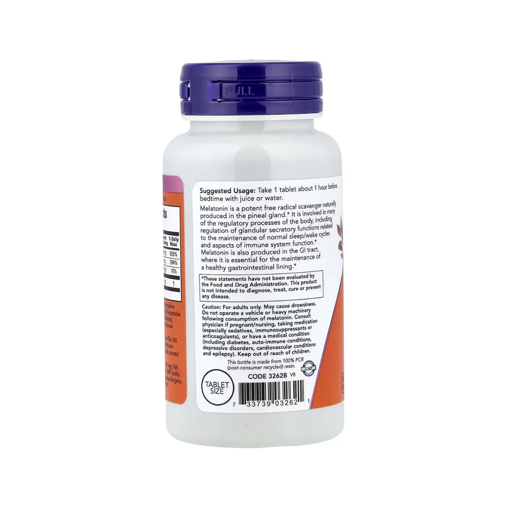 NOW FOODS MELATONINA APOYO AL CICLO D SUEÑO 1MG 100CAPS SFN