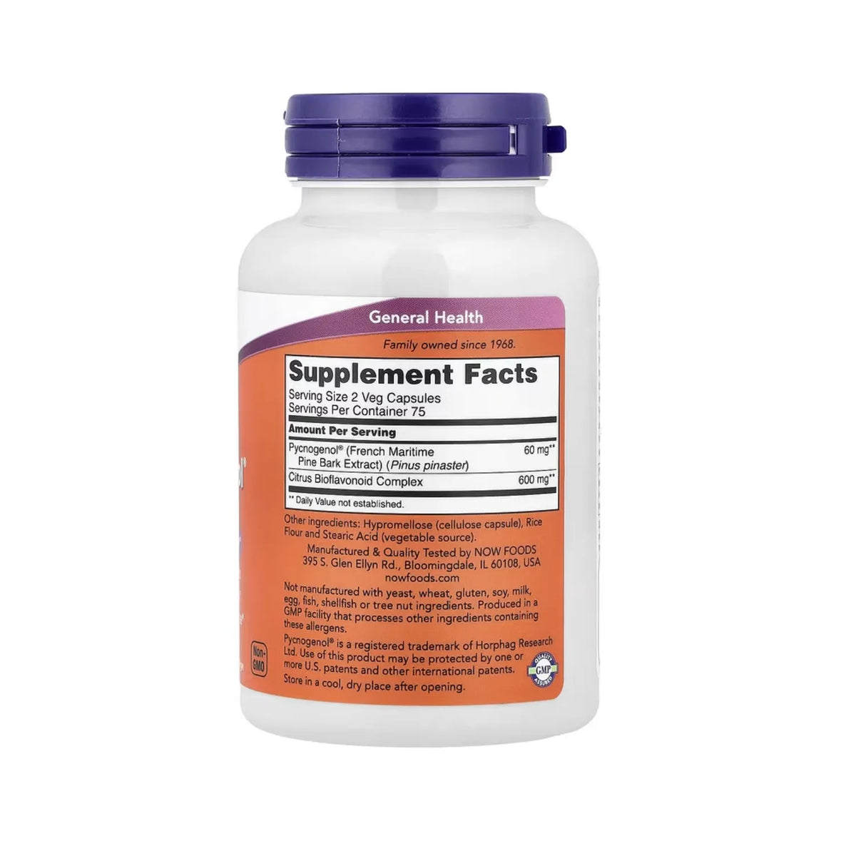Now Foods, Pycnogenol® Con Bioflavonoides, 150 Cápsulas Vegetales