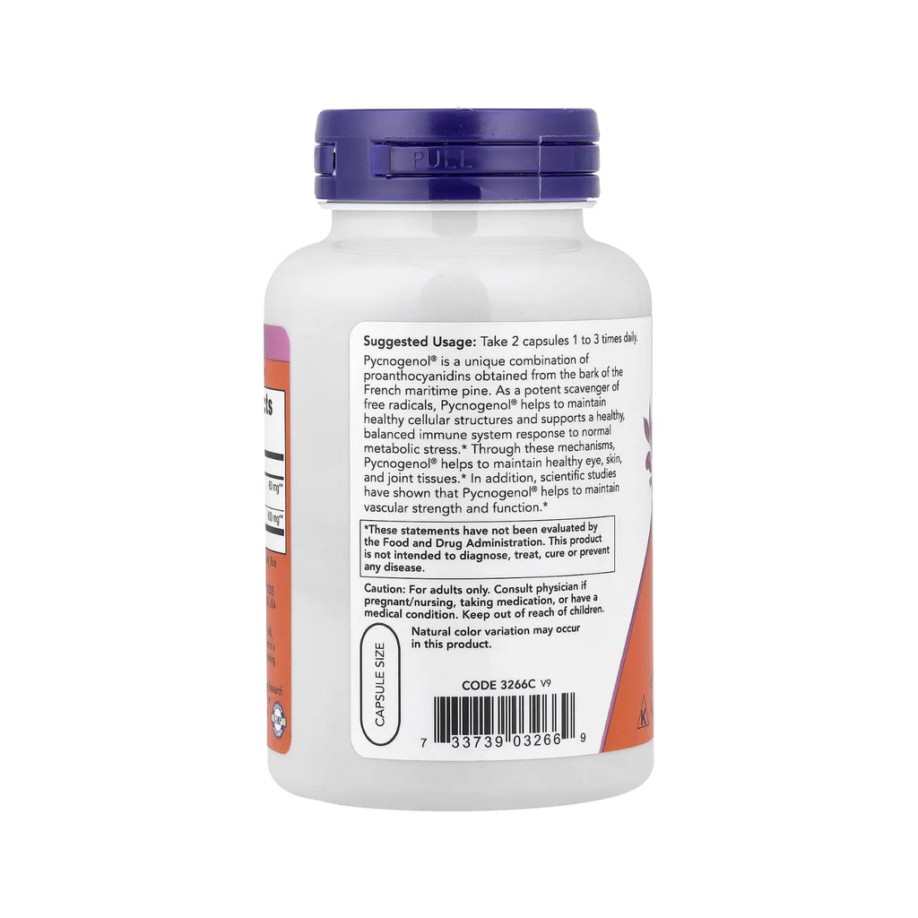 Now Foods, Pycnogenol® Con Bioflavonoides, 150 Cápsulas Vegetales