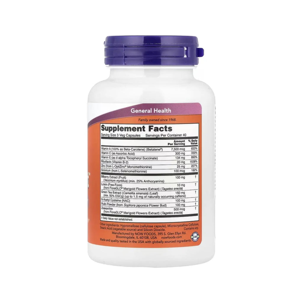 NOW FOODS OCU SUPPORT 120VCAPS ANTIOXIDANTES Y VITAMINAS SFN