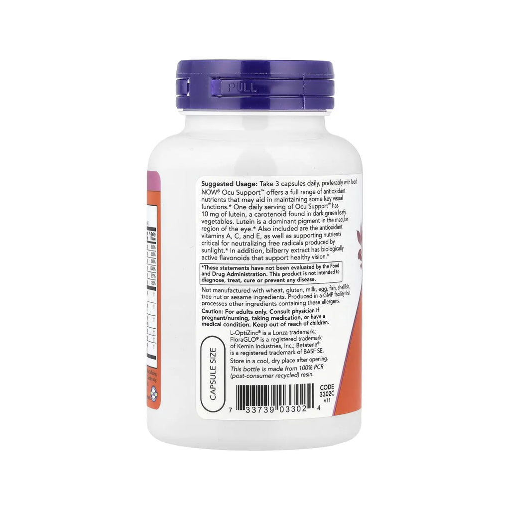 NOW FOODS OCU SUPPORT 120VCAPS ANTIOXIDANTES Y VITAMINAS SFN