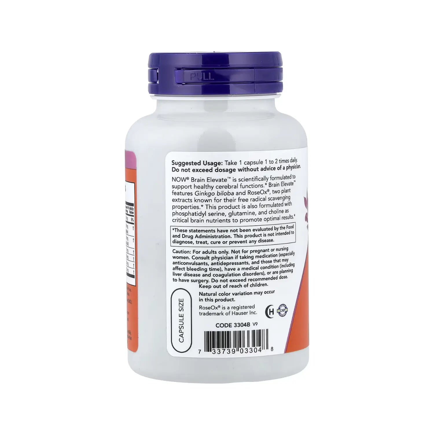 NOW FOODS BRAIN ELEVATE FUNCION COGNITIVA 120VCAPS SFN