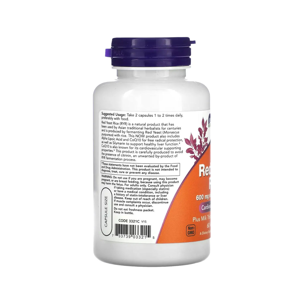 NOW FOODS ARROZ DE LEVADURA ROJA 60VCAPS SFN