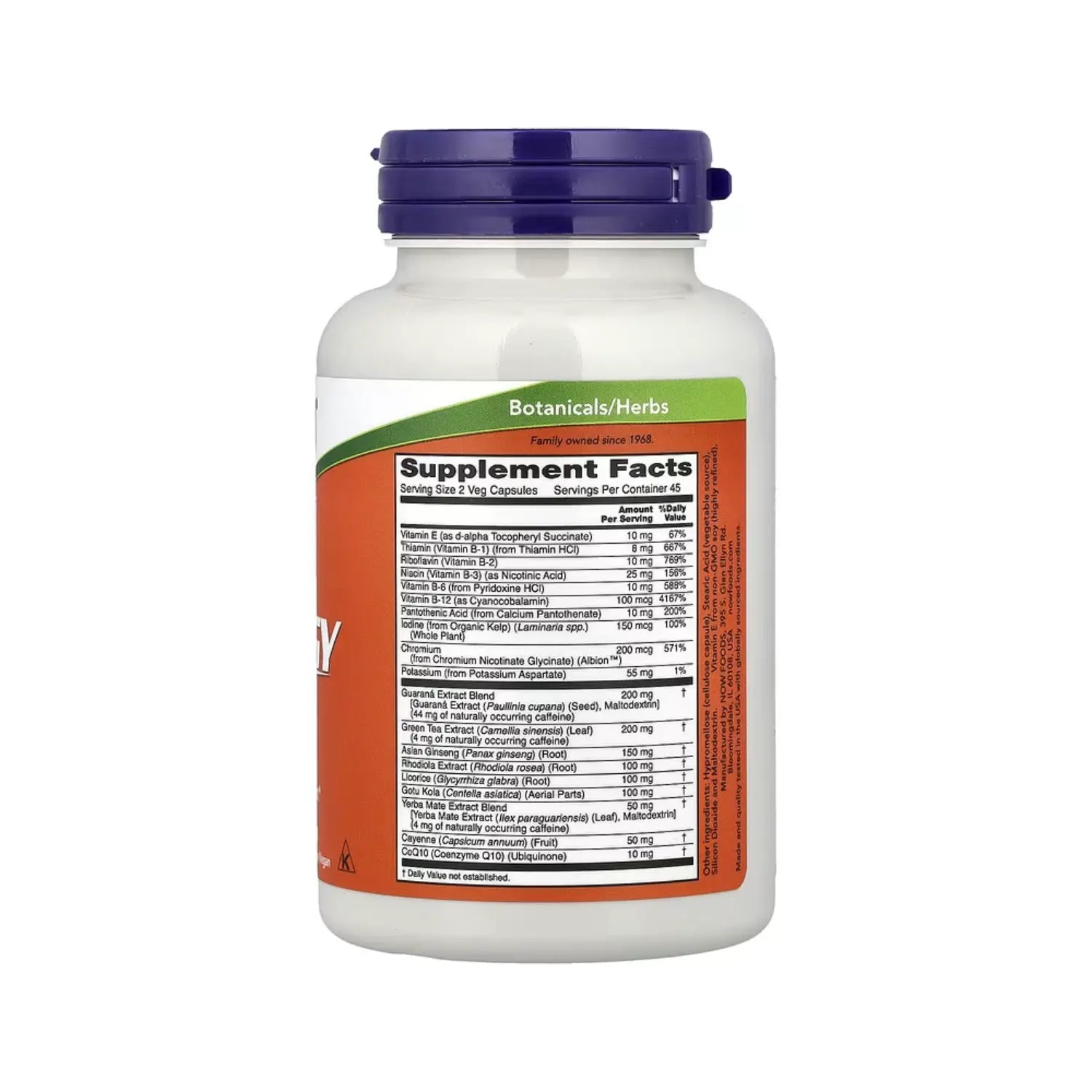 NOW FOODS ENERGY 90 VEGCAPS SFN