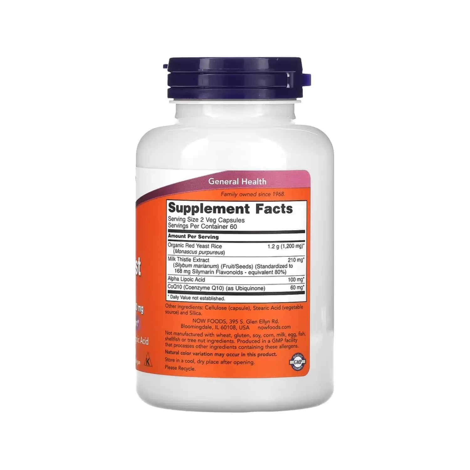 NOW FOODS ARROZ DE LEVADURA ROJA CON COQ10 120VCAPS SFN