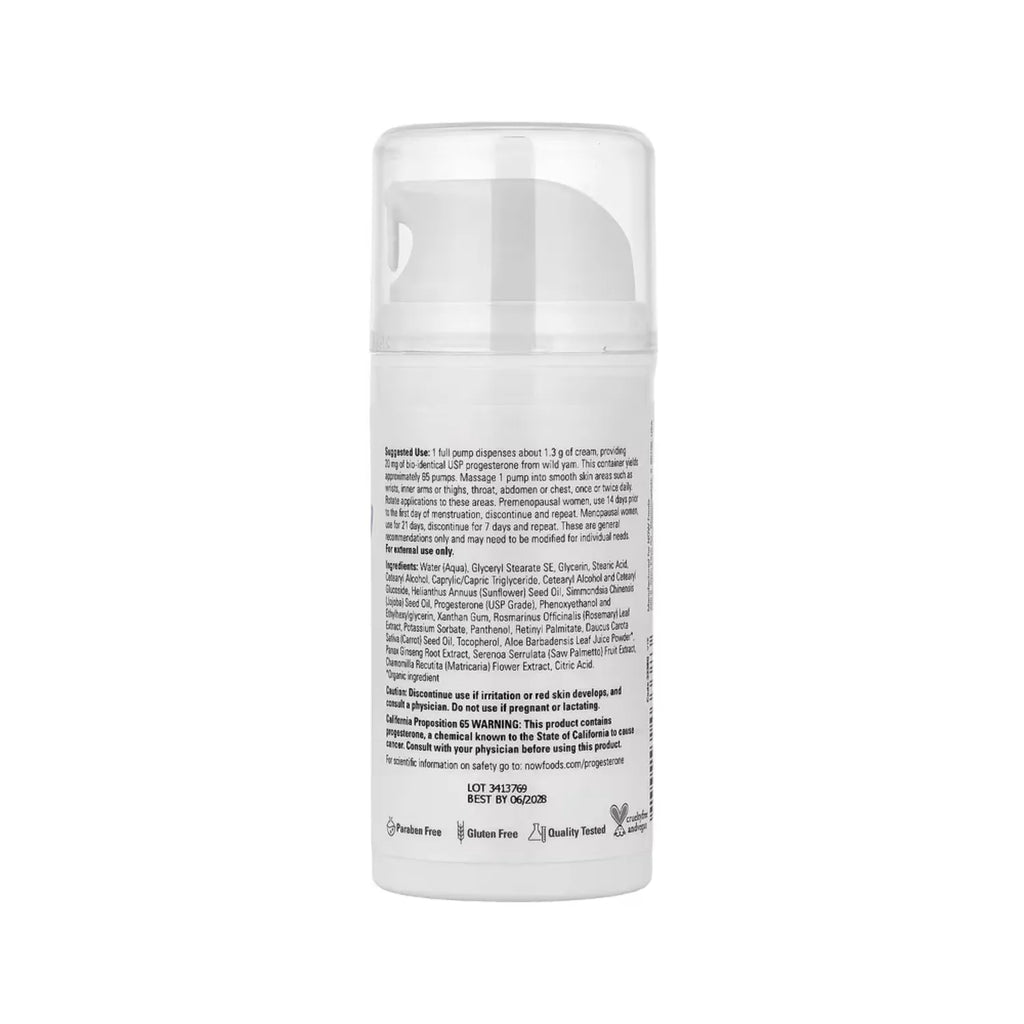 NOW FOODS SOLUTIONS CREMA EQUILIBRANTE PARA LA PIEL SFN