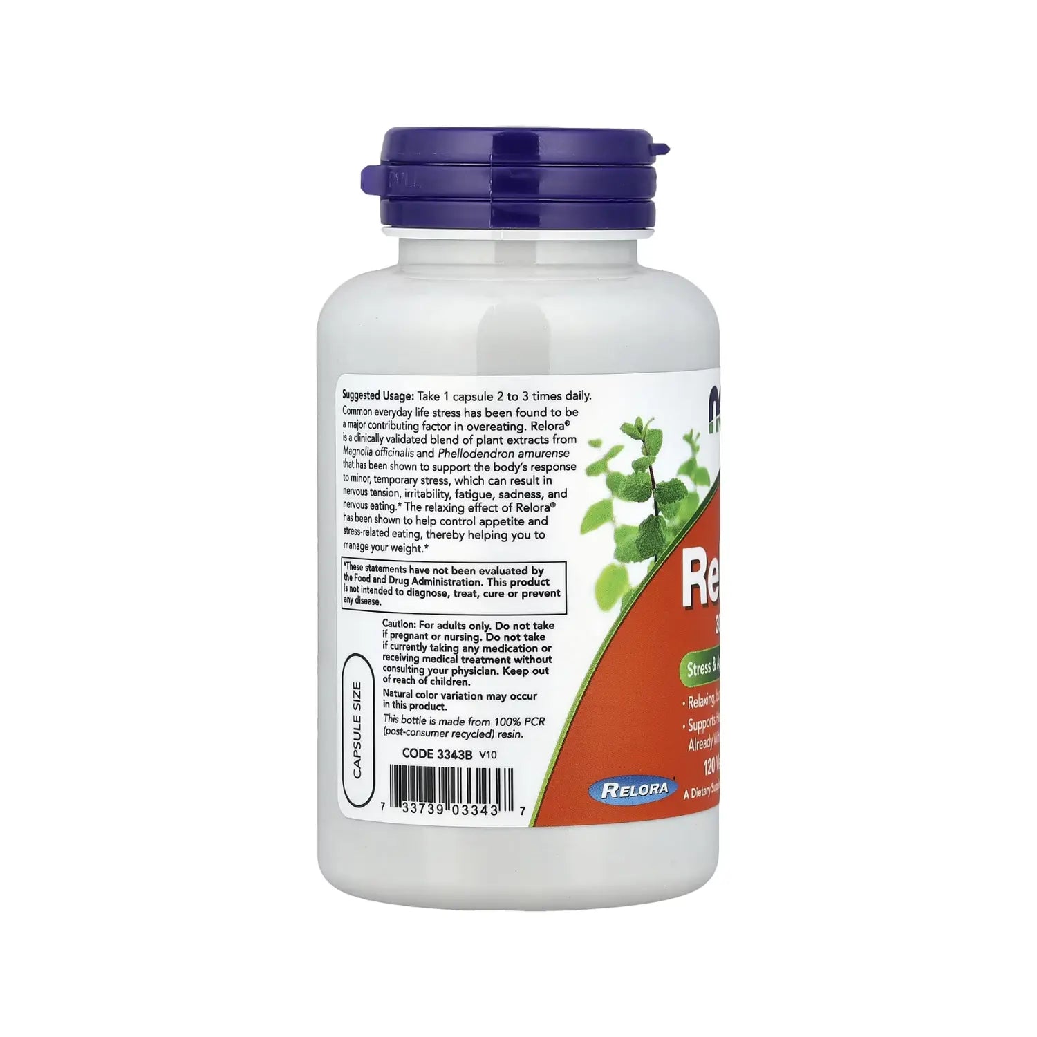 NOW FOODS RELORA 300MG CONTROL ESTRES, APETITO 120VCAPS SFN