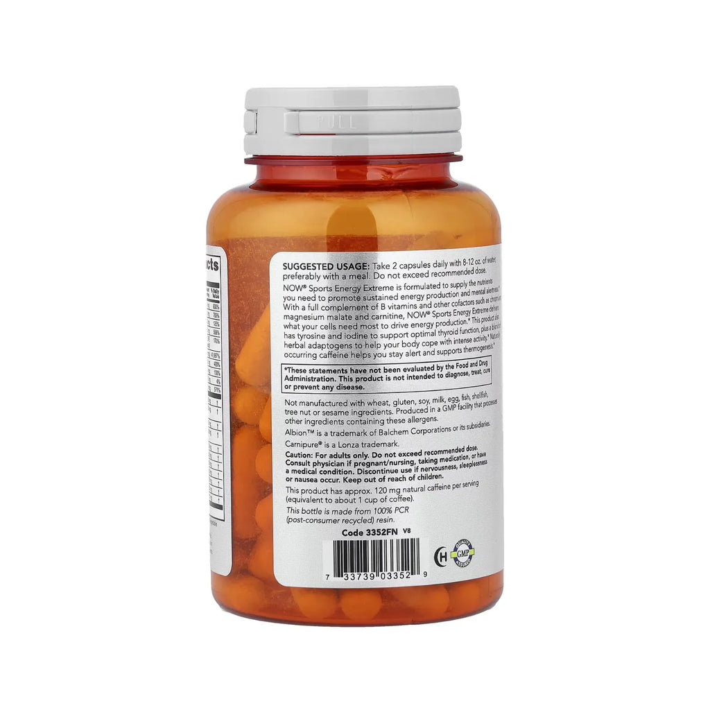 NOW FOODS SPORTS ENERGIA EXTREMA ENERGY EXTREME 90VCAPS SFN