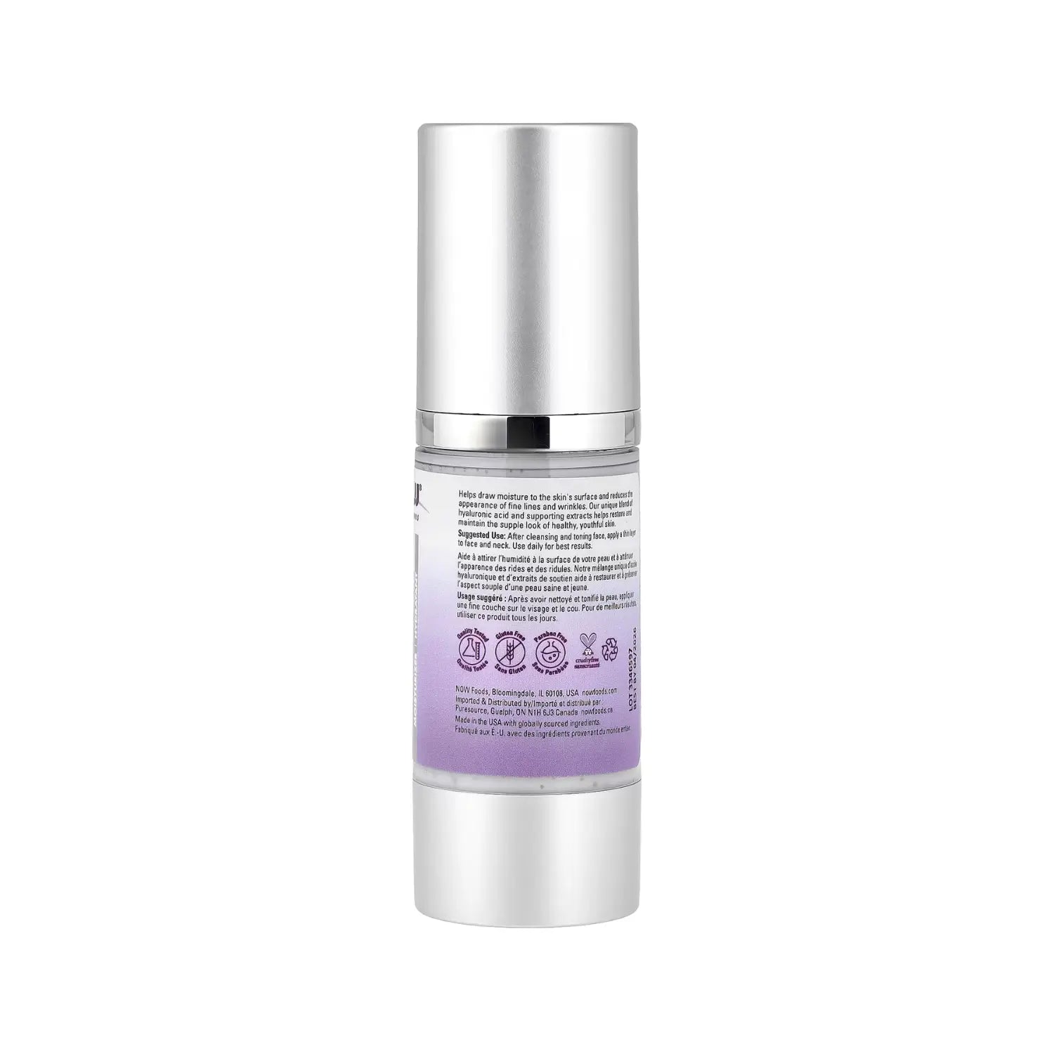 NOW FOODS SOLUTIONS HUMECTANTE DE ACIDO HIALURONICO 59ML SFN