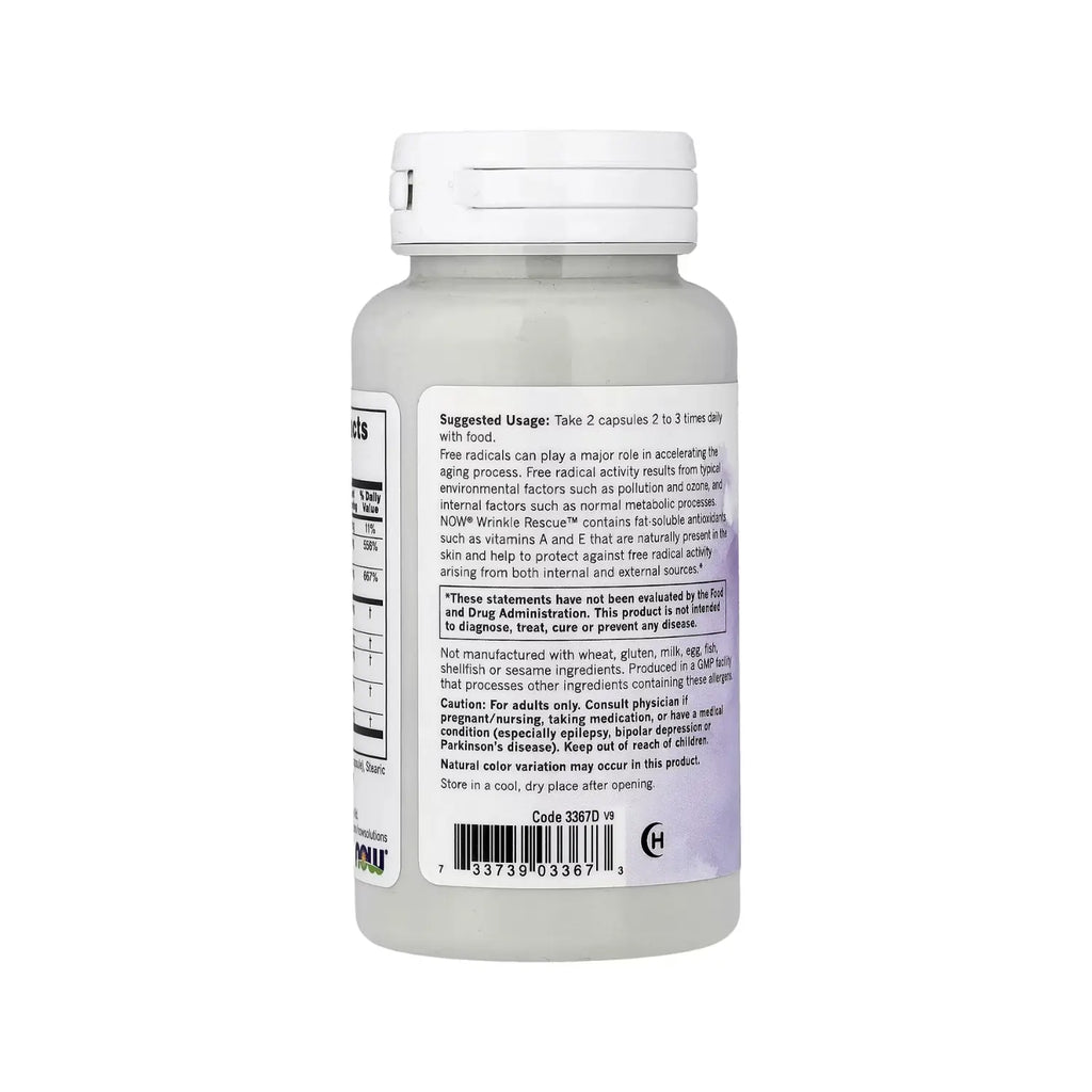 NOW FOODS WRINKLE RESCUE PROTECCIÓN ANTIOXIDANTE 60VCAPS SFN