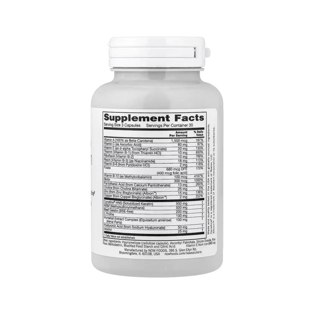 NOW FOODS SOLUTIONS CABELLO, PIEL Y UÑAS 90VCAPS SFN