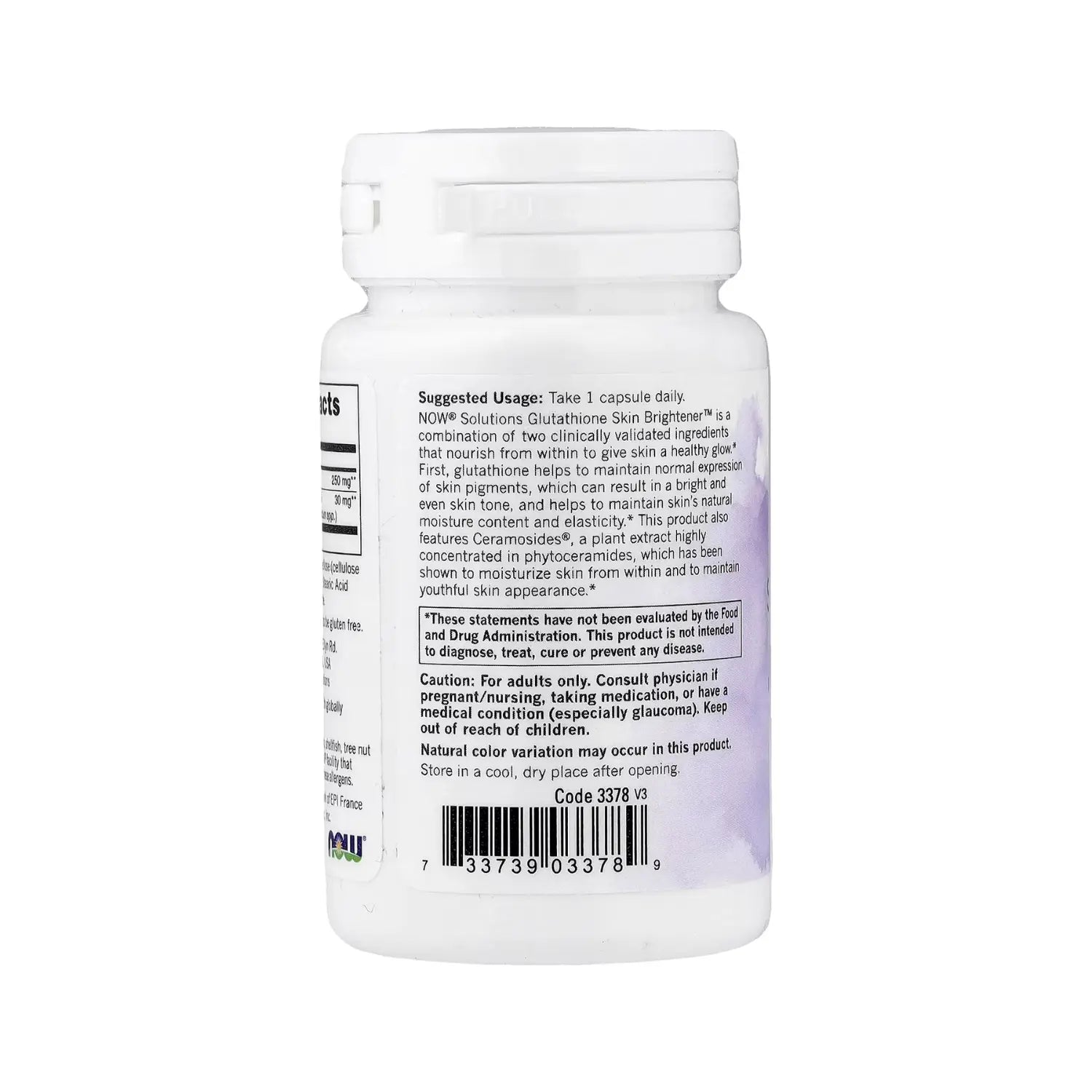 NOW SOLUTIONS ABRILLANTADOR DE PIEL C/GLUTATION 30VCAPS SFN