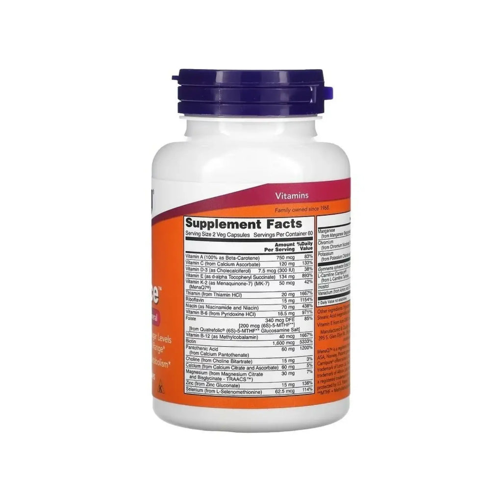 NOW FOODS, TRUE BALANCE MULIVITAMÍNICO 120 VEGCAPS SFN