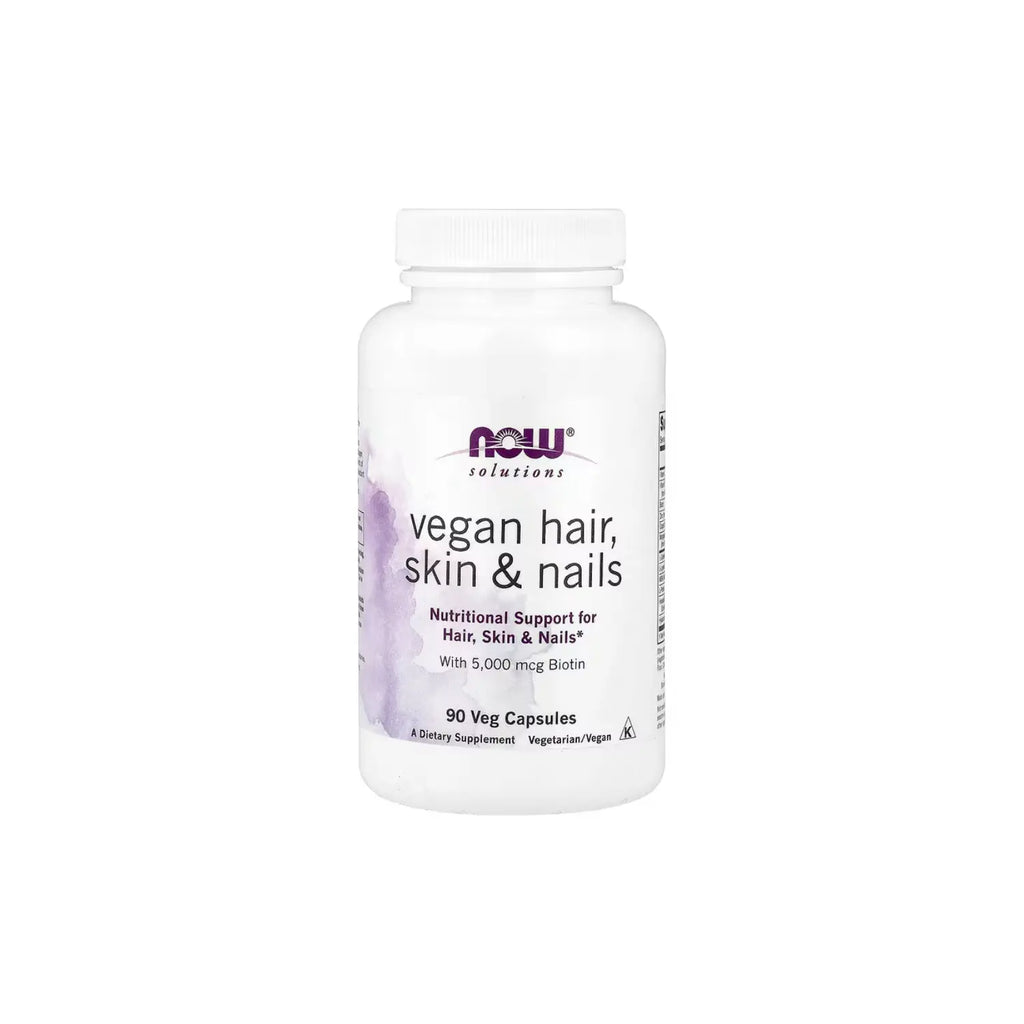 NOW FOODS VEGAN HAIR SKIN & NAILS PELO PIEL Y UÑAS 90CAP SFN