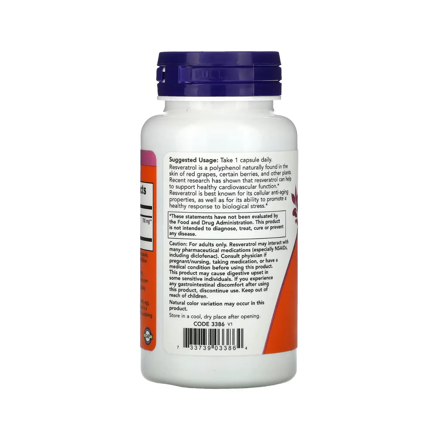 NOW FOODS RESVERATROL CONCENTRACION EXTRA 350MG 60VCAPS SFN