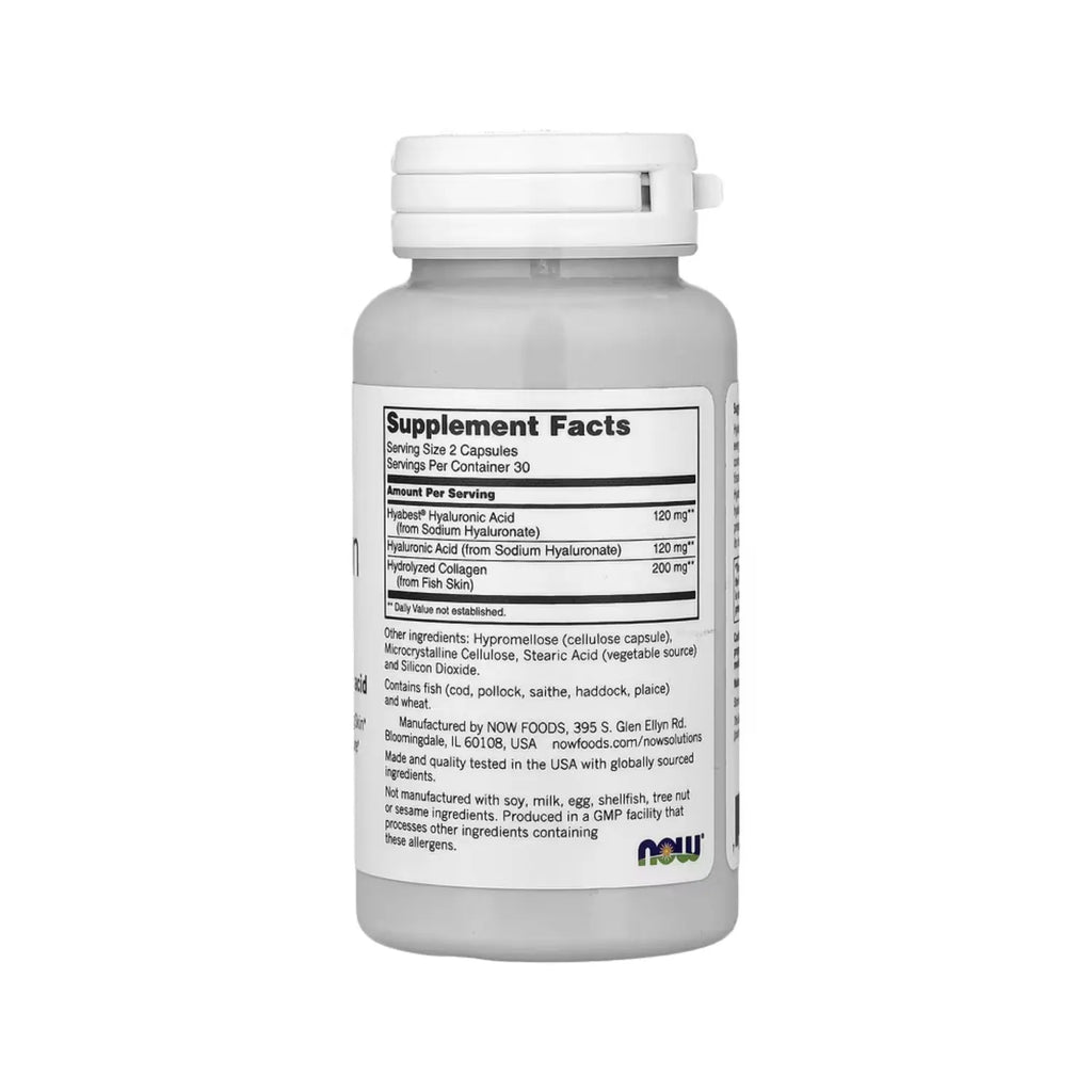 NOW FOODS HYDRATION RESCUE CON ACIDO HIALURONICO 60VCAPS SFN