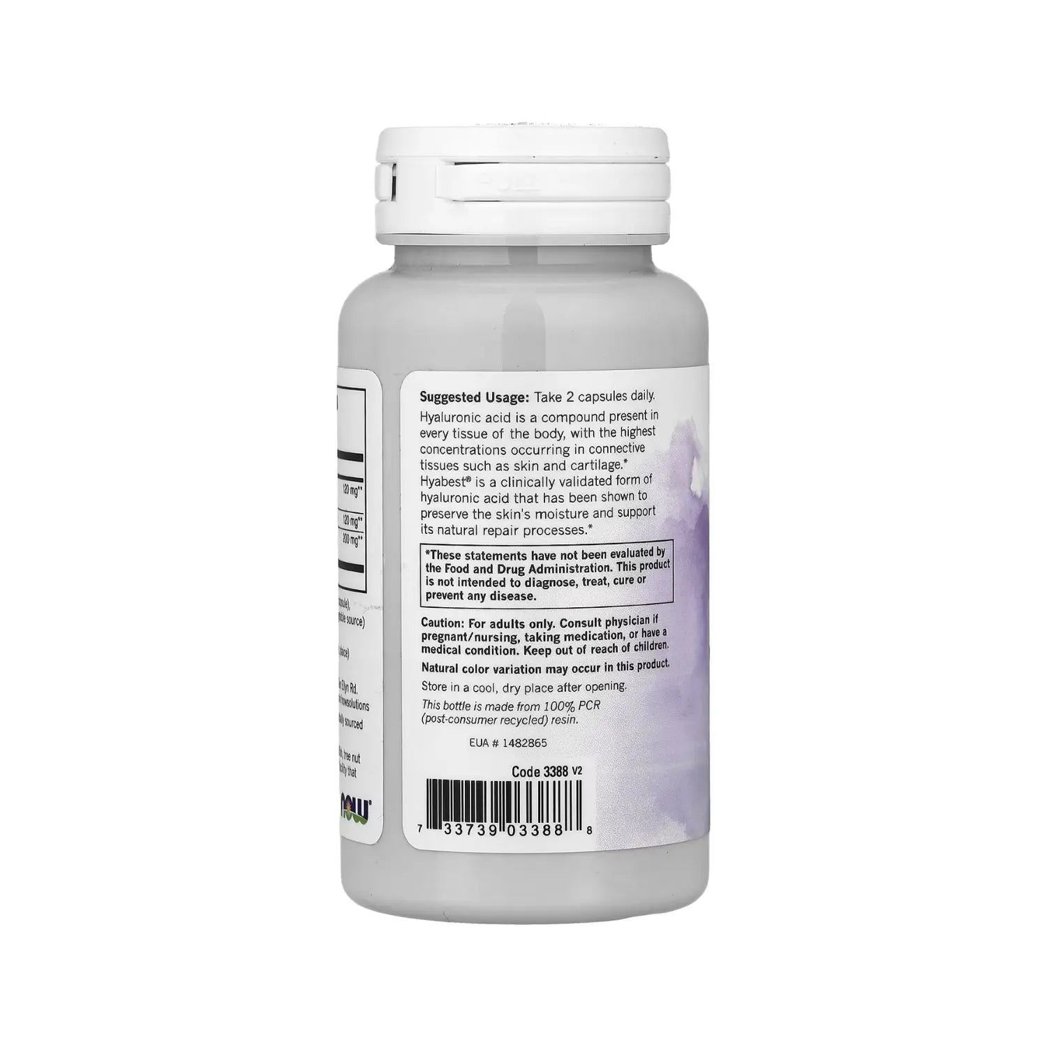 NOW FOODS HYDRATION RESCUE CON ACIDO HIALURONICO 60VCAPS SFN