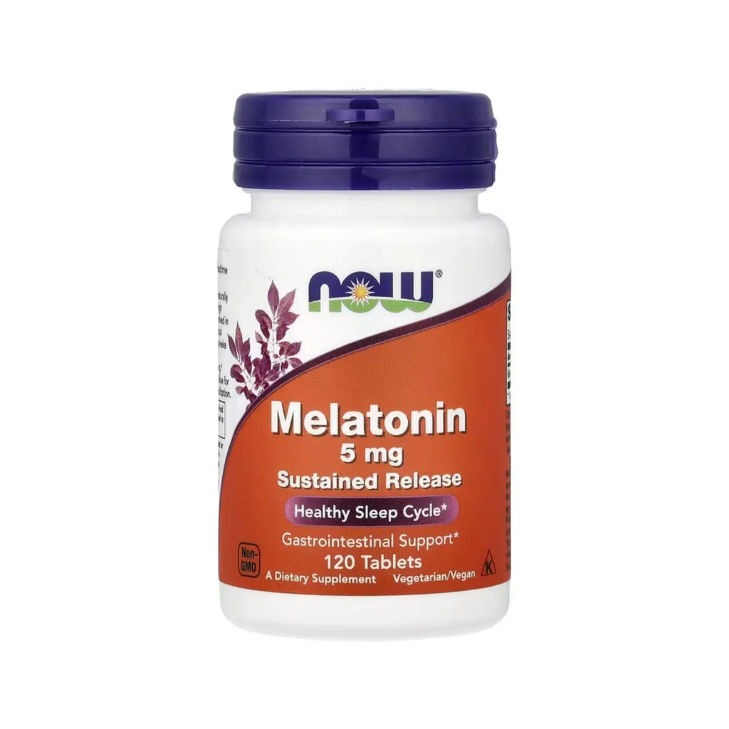 NOW FOODS MELATONINA 5MG LIBERACION SOSTENIDA 120TABS SFN