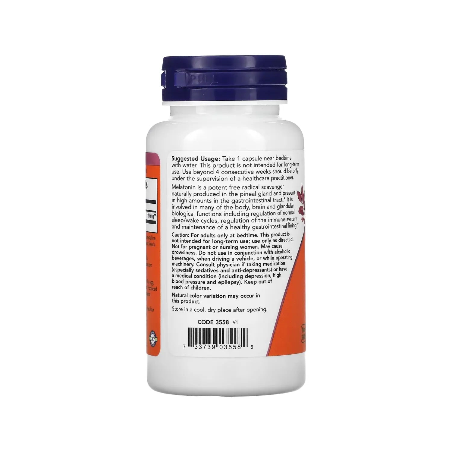 NOW FOODS MELATONINA CONCENTRACION MAXIMA 20MG 90VCAPS SFN