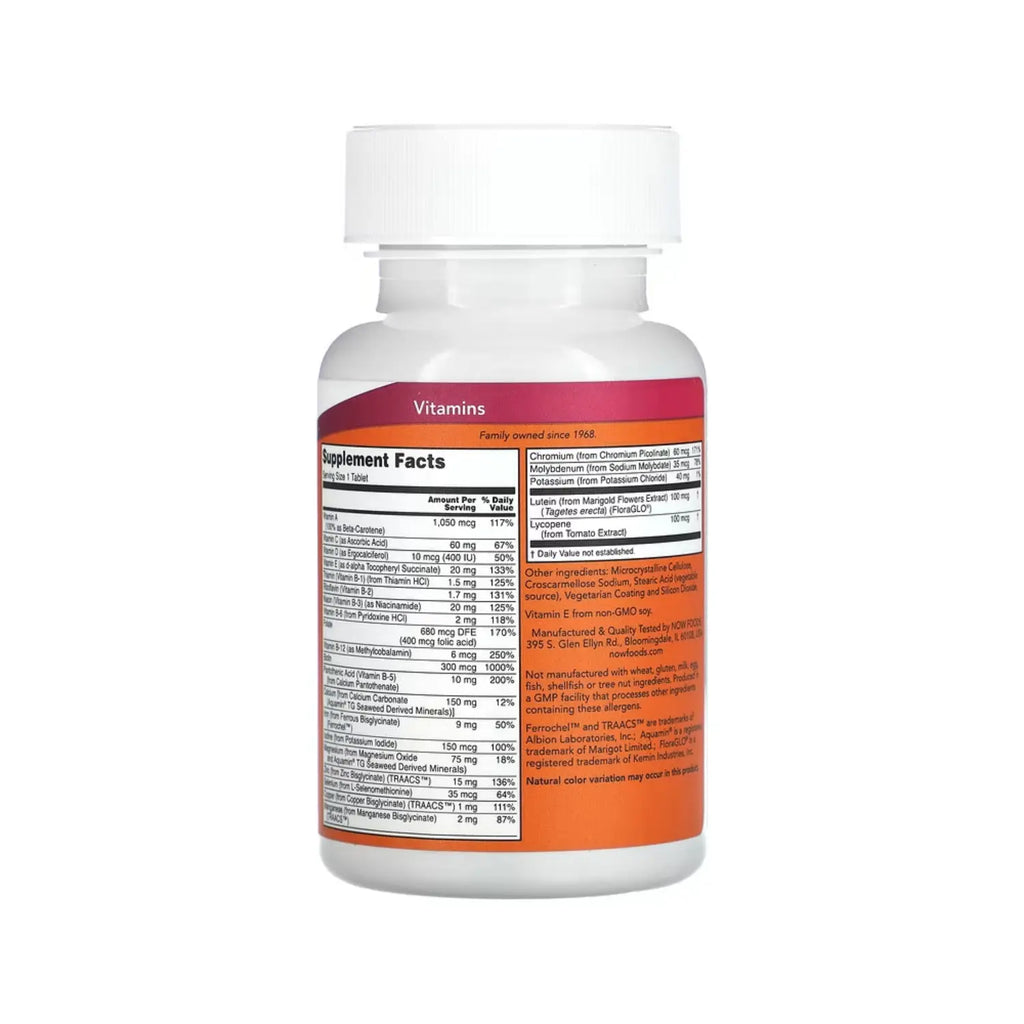 NOW FOODS DAILY VITS MULTIVITAMINAS Y MINERALES 100TABS SFN