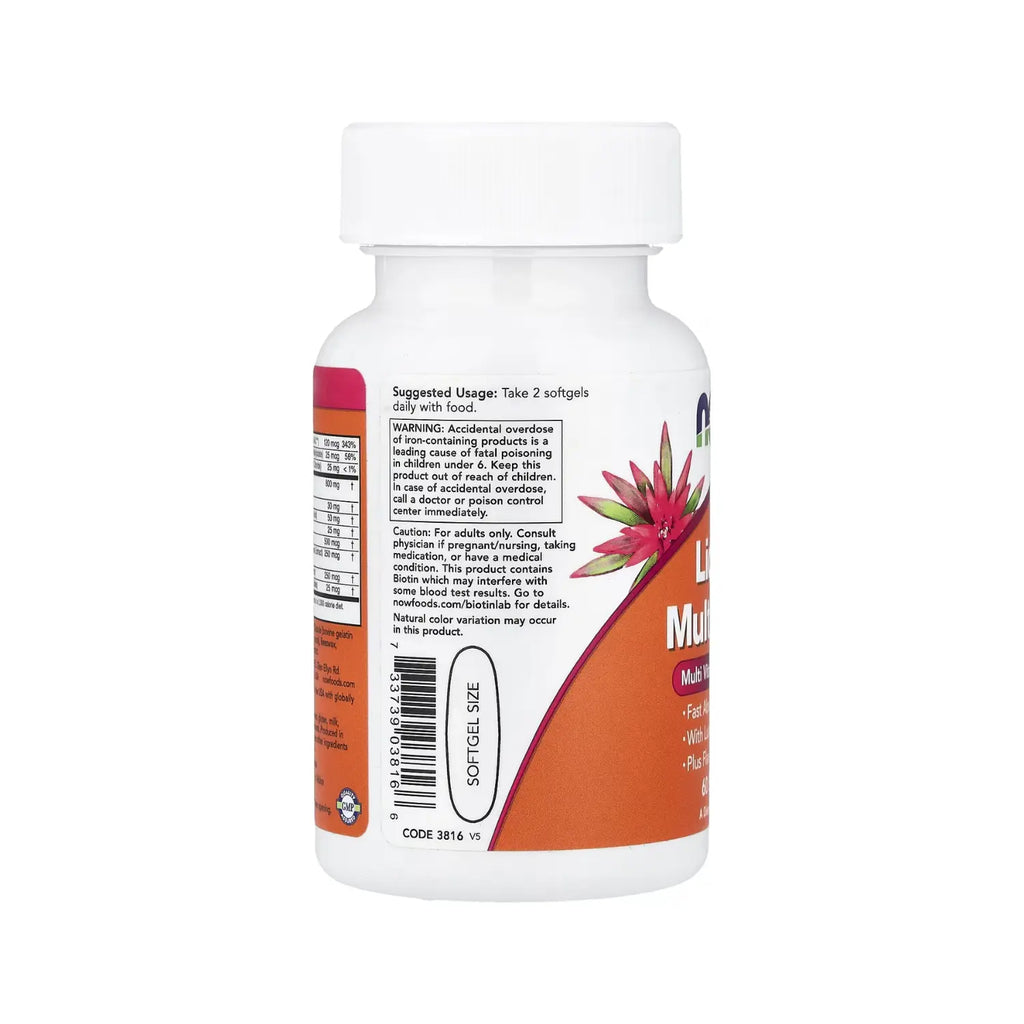 NOW FOODS MULTIGELES LIQUIDOS VIT Y MINERALES 60SOFTCAPS SFN