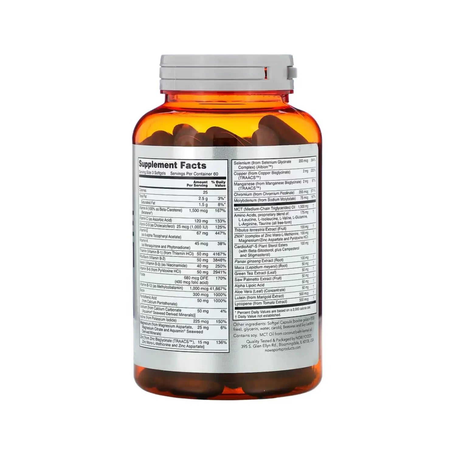 NOW FOODS MENS ACTIVE MULTIVITAMINICO 180SOFTCAPS SFN