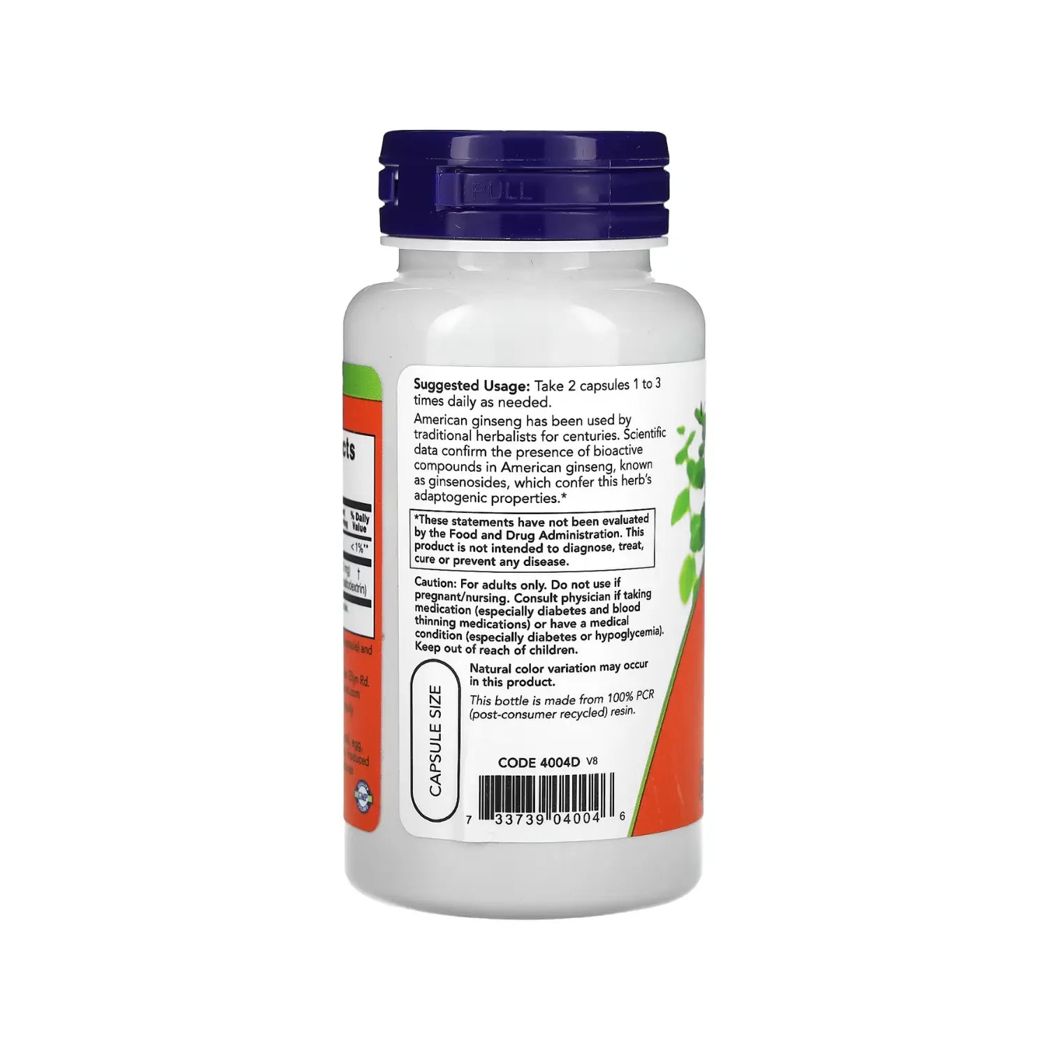 GINSENG AMERICANO 500 MG 100 CAPS NOW FOODS SFN