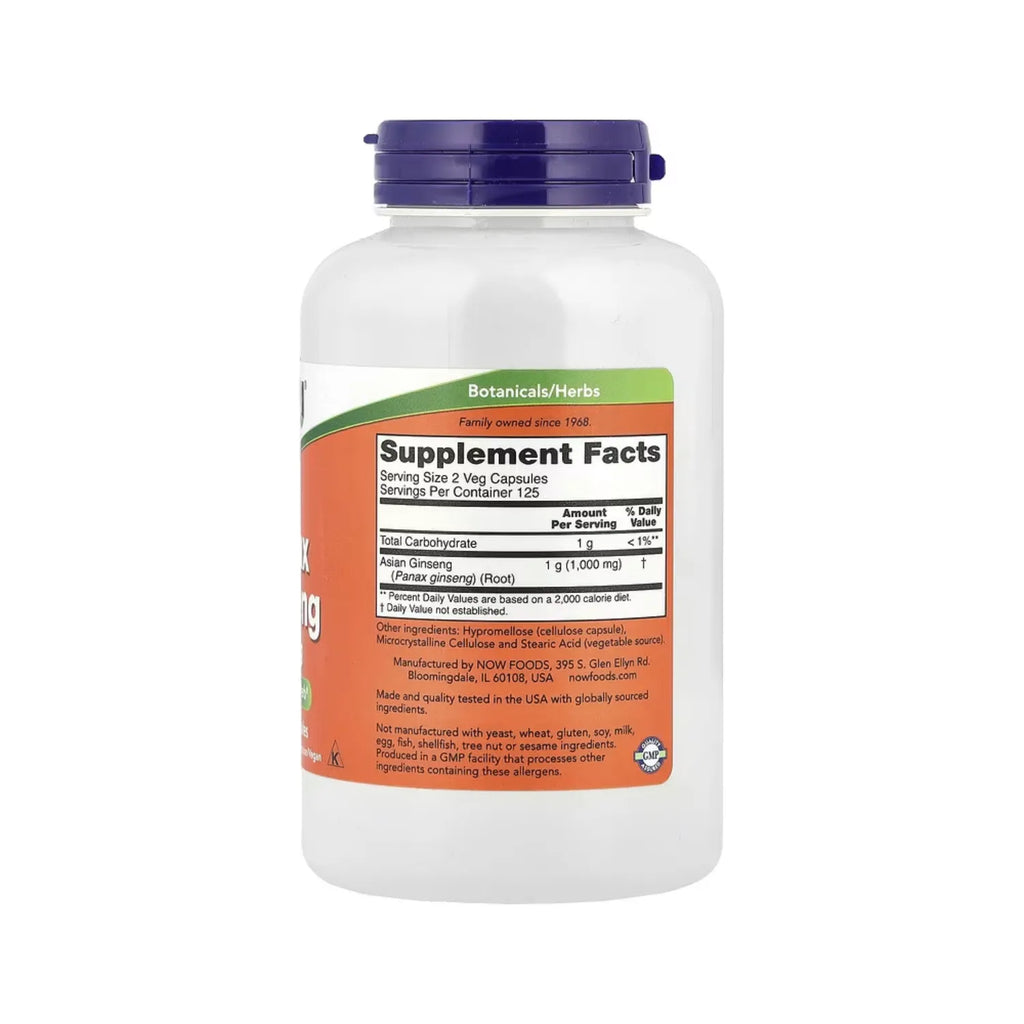 NOW FOODS PANAX GINSENG 500MG 250VEGCAPS SFN