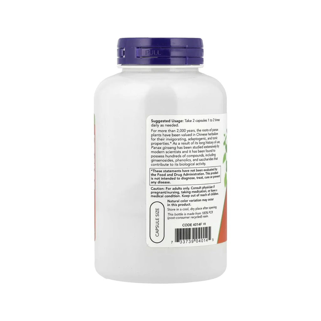 NOW FOODS PANAX GINSENG 500MG 250VEGCAPS SFN