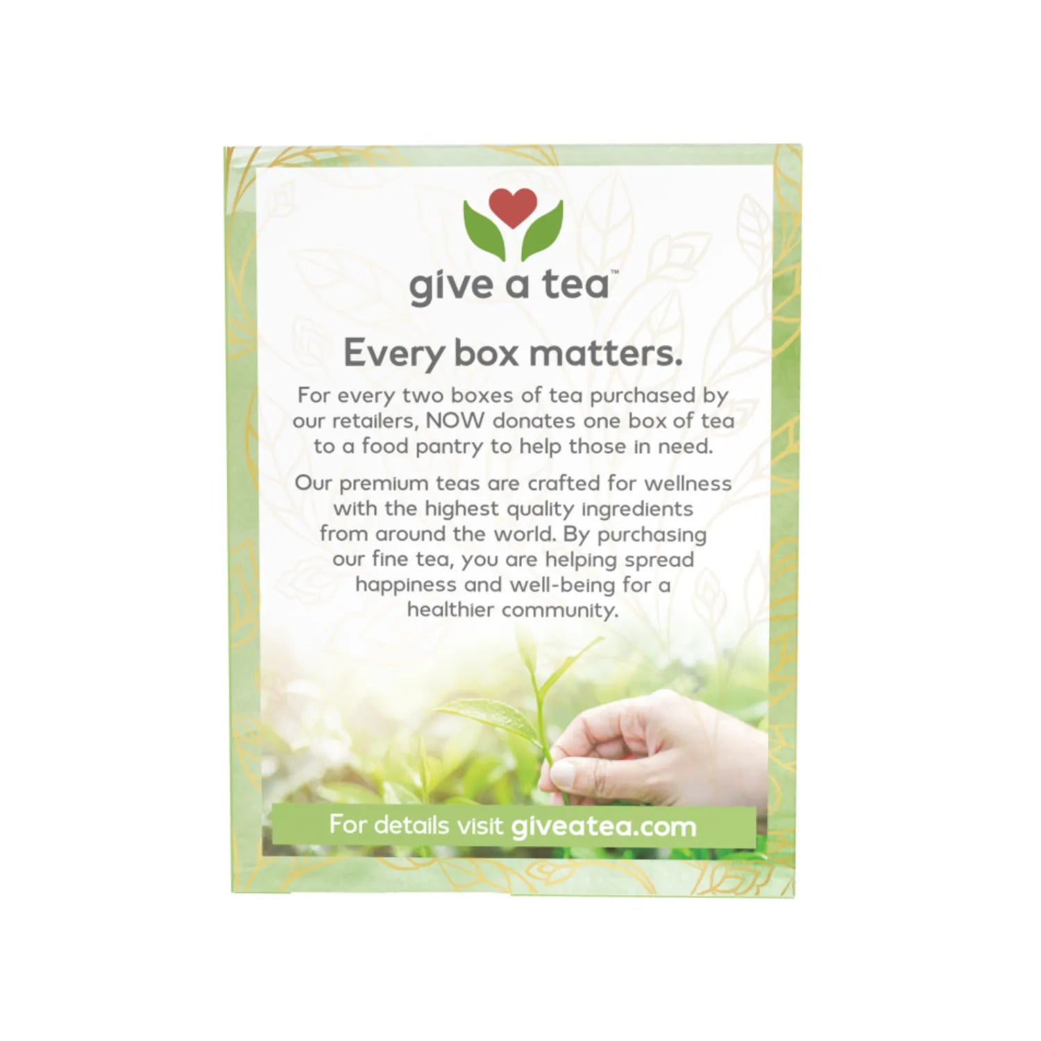 NOW FOODS GREEN TRANQUILITY TEA BAGS 24 BAGS