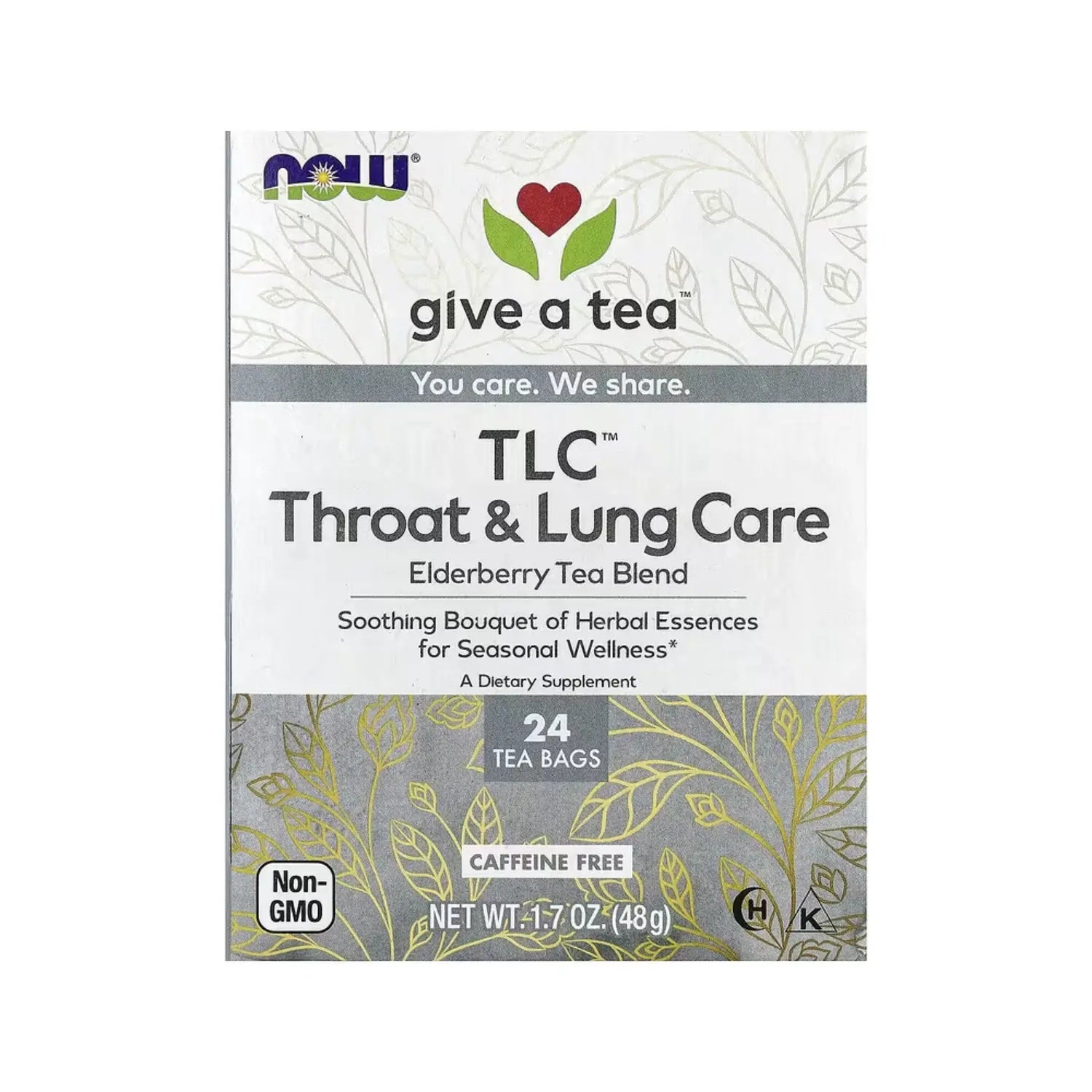 NOW FOODS REAL TEA TLC 24 BOLSITAS DE TÉ 48 G SFN