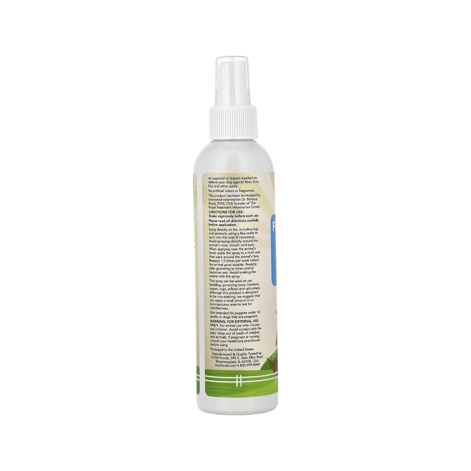 NOW FOODS NOW PETS FLEA & TICK SPRAY 8 OZ