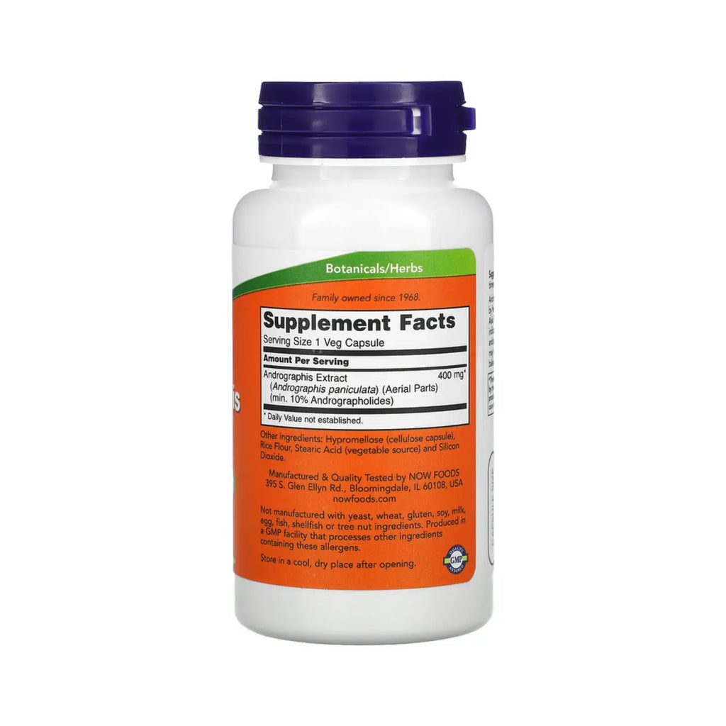 NOW Foods, Extracto de Andrographis, 400 mg, 90 vegcaps sfn