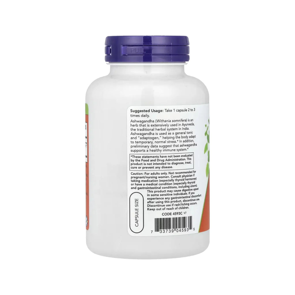 NOW Foods, Extr. ginseng indio, 450 mg, 180 vegcaps sfn
