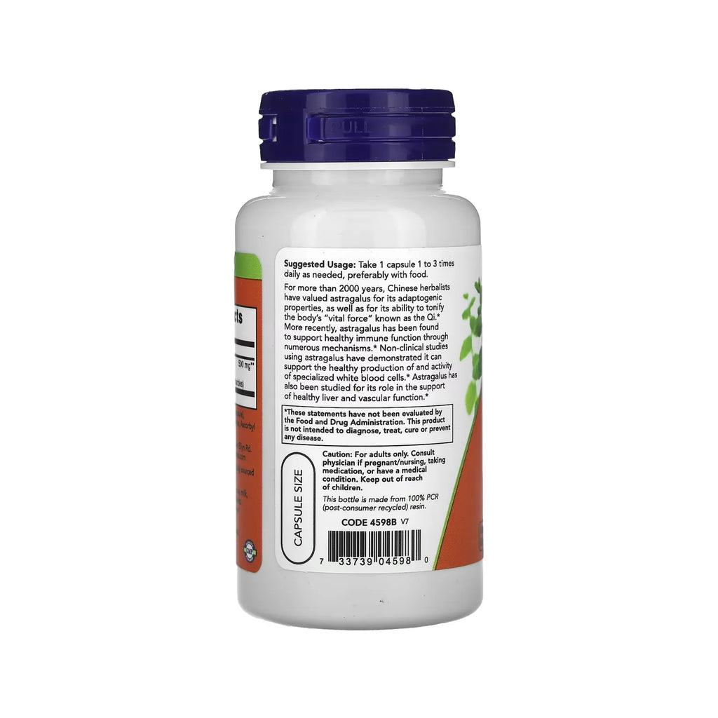 NOW FOODS EXTRACTO DE ASTRÁGALO, 500 MG, 90 VEG CAPS SFN