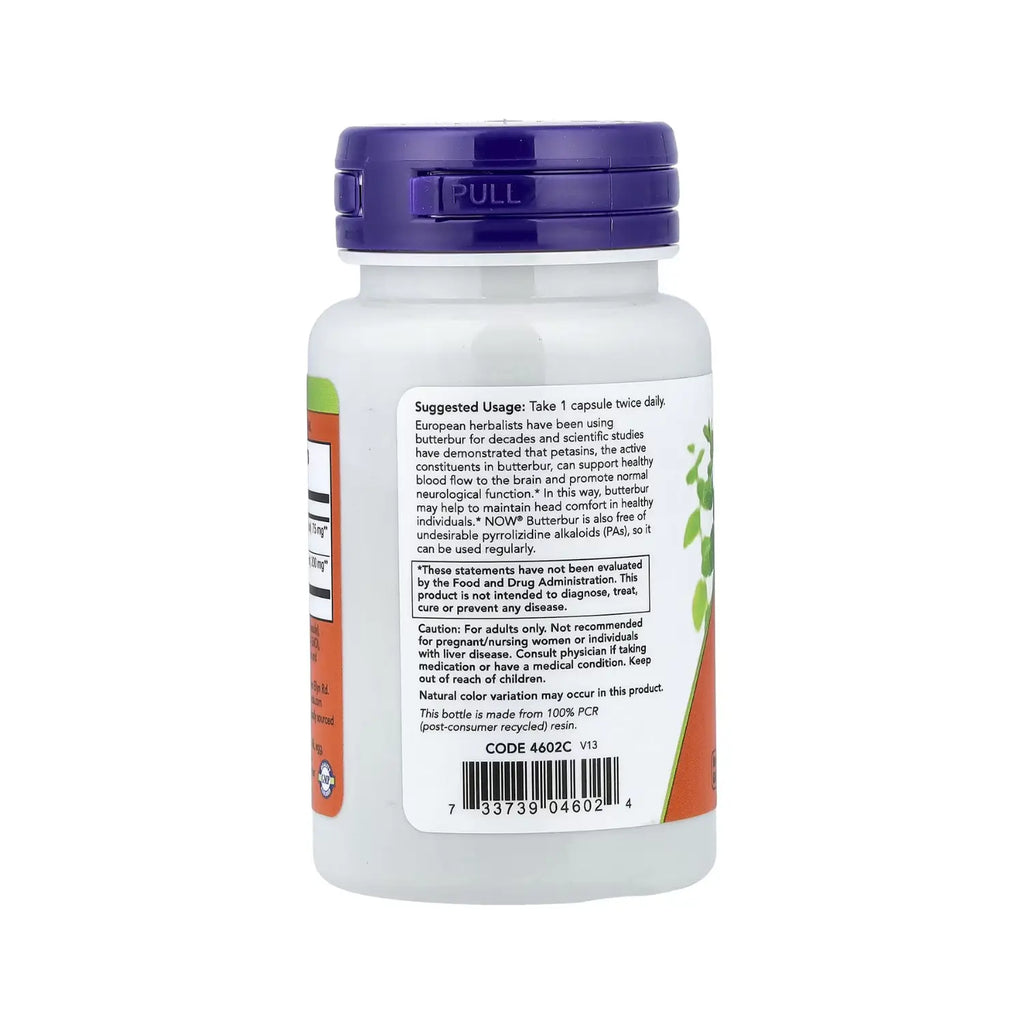 NOW Foods, Petasite, 60 cápsulas vegetales sfn