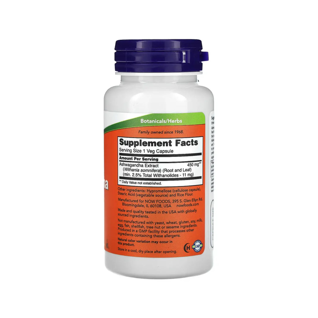 NOW FOODS ASHWANDHA RELAJANTE 450MG 90 VEGCAPS SFN