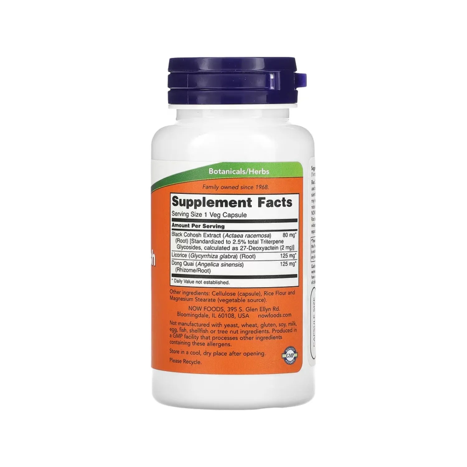 NOW FOODS BLACK COHOSH 80mg 90 VCAPS