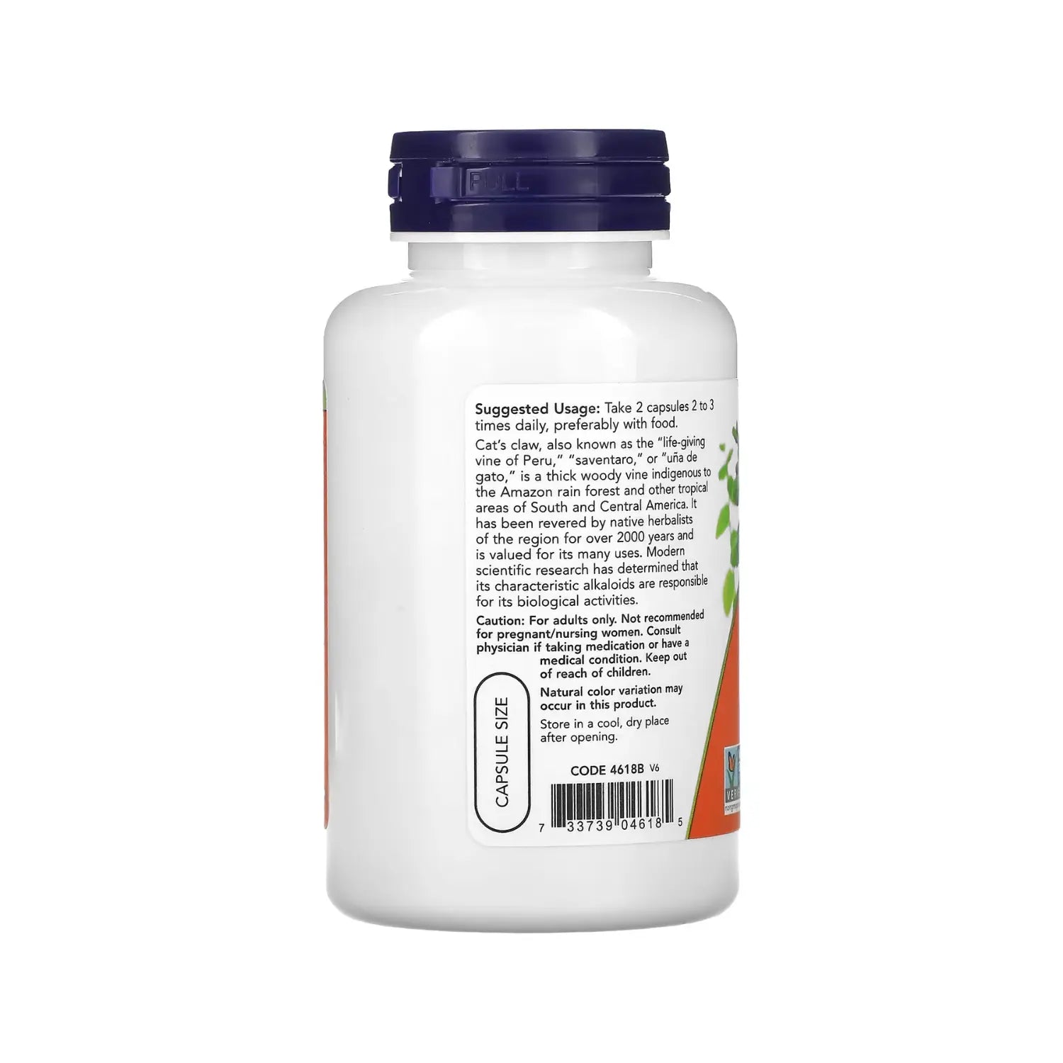 NOW FOODS GARRA DE GATO 500 MG 100 VEGCAPS SFN