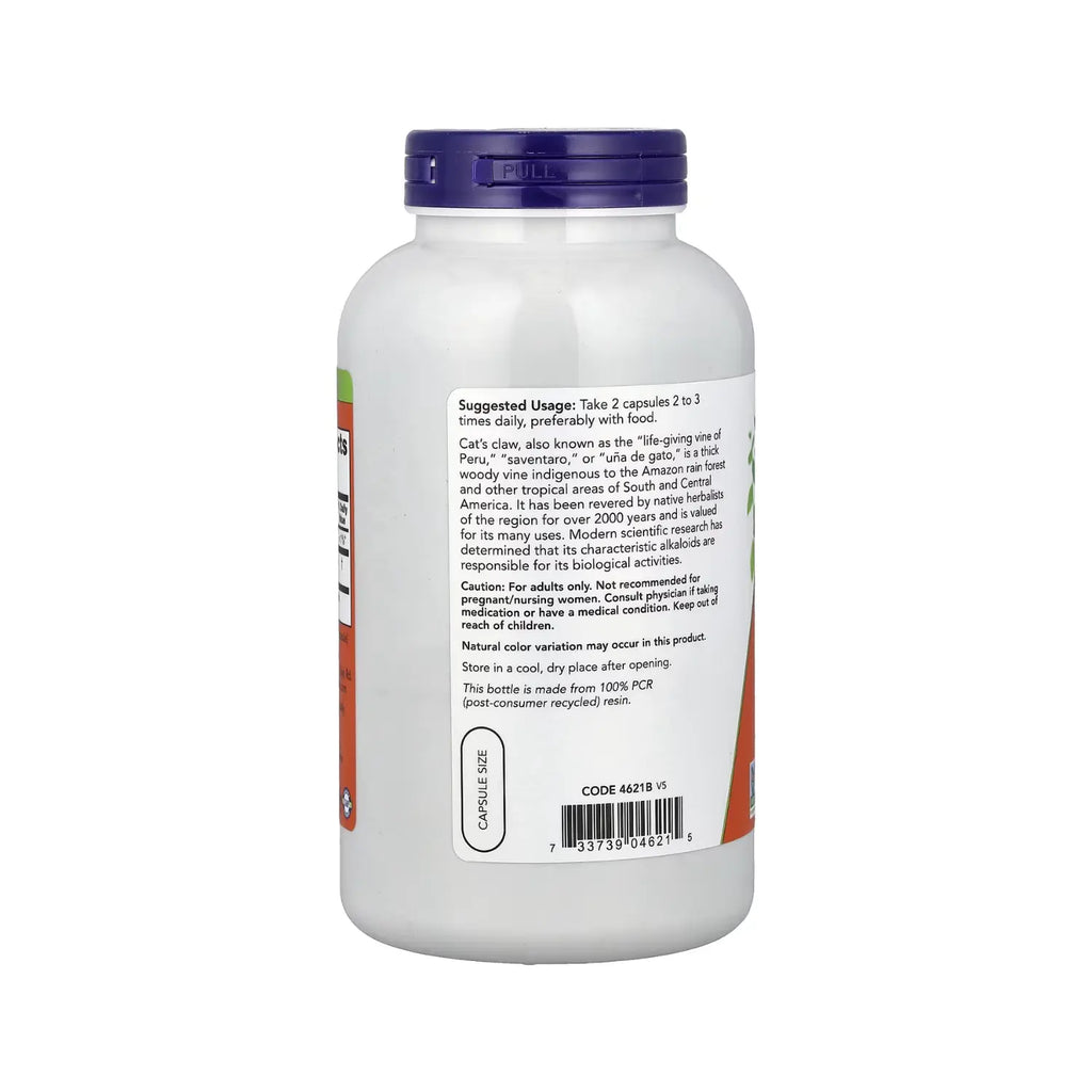 NOW Foods, Uña de gato, 500 mg, 250 vegcaps sfn