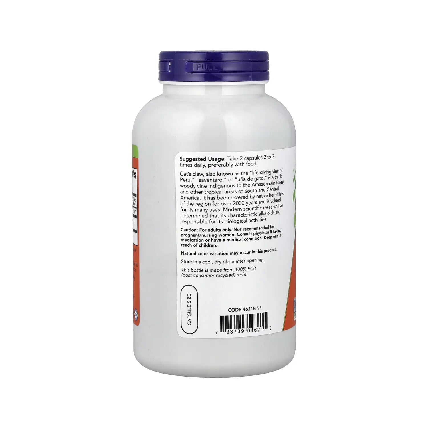 NOW Foods, Uña de gato, 500 mg, 250 vegcaps sfn