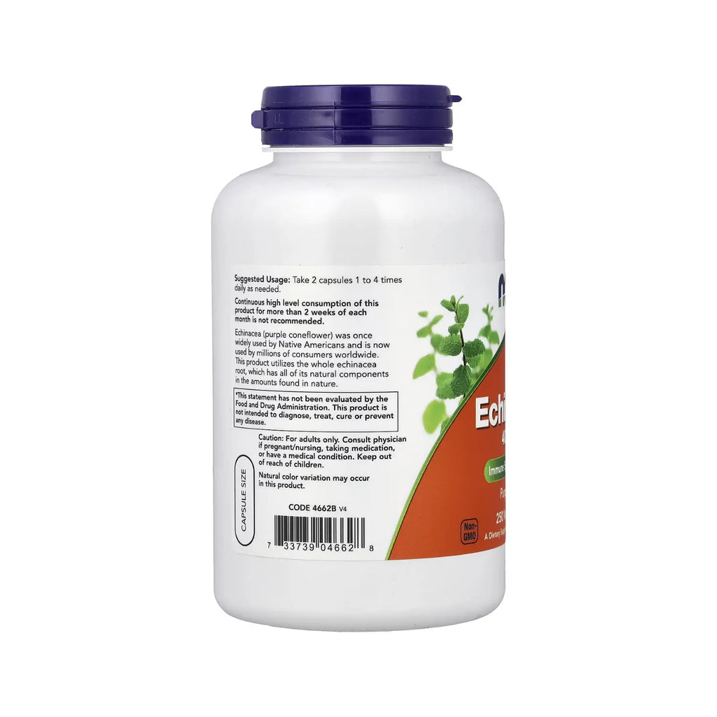 NOW FOODS, EQUINÁCEA, 400 MG, 250 CÁPSULAS VEGETALES SFN
